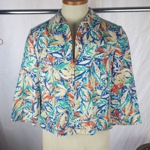 COLDWATER BLUE GREEN ORANGE BLAZER SZ M